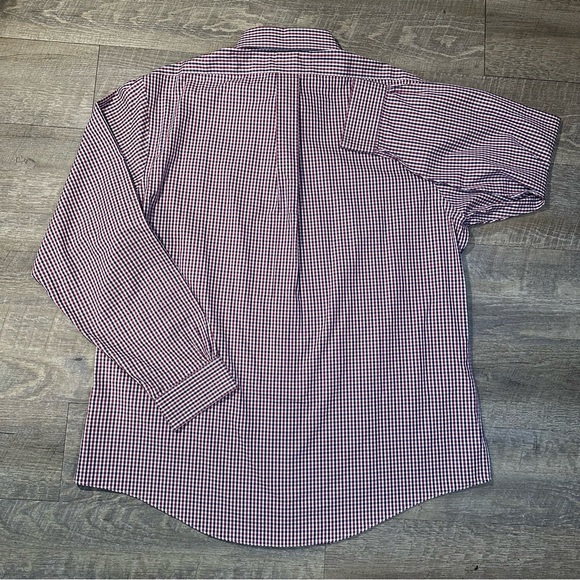 Brooks Brothers Regent Men’s XL Button Down‎ Red And Blue Checker Long Sleeve - Picture 4 of 6